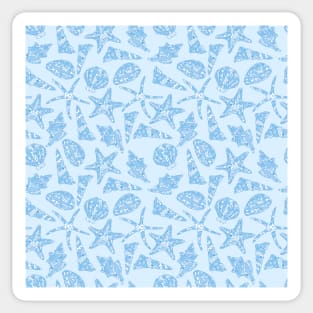 Underwater pattern #4 blue Sticker